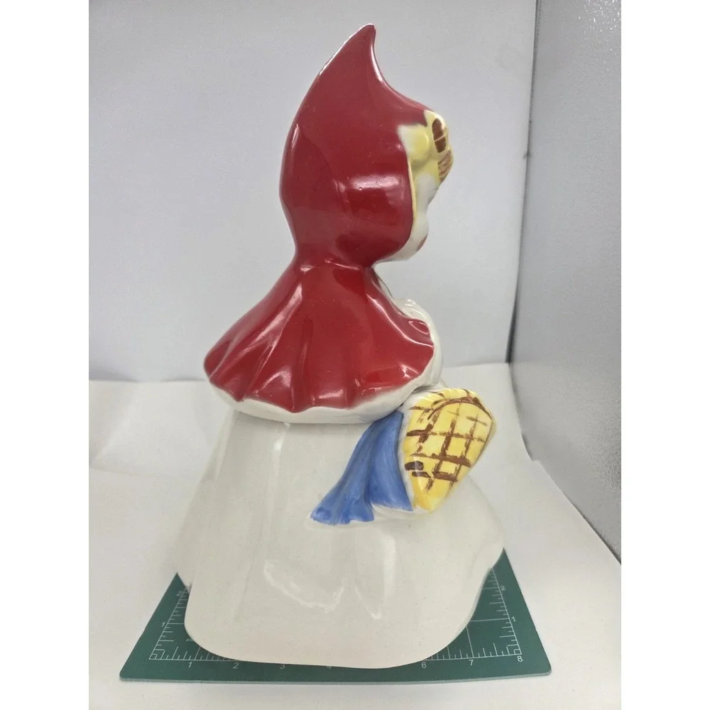 Little Red Riding Hood Open Taco-Style Basket Hull #967 Vintage Cookie Jar 1940s